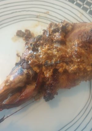 Una foto de Pierna de cordero lechal a la mostaza
