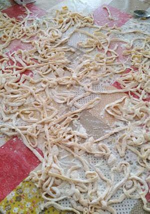 Una foto de Fideos caseros🍝