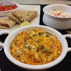 A picture of Paneer Bhurjee in restaurant styleA delightful North Indian, grated paneer preparation love by al.