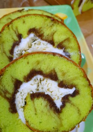 Foto resep Bolu Gulung Pandan Keju