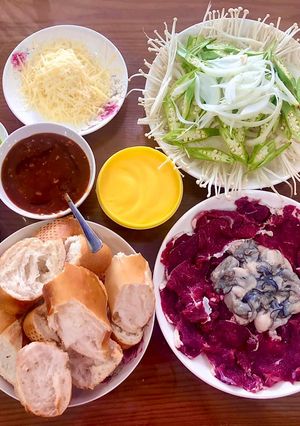Hình của món Bếp nhà hương #6 (bò hàu phô mai).