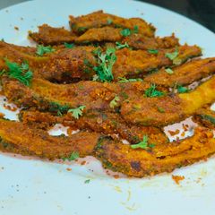 A picture of Healthy karela pakoda.