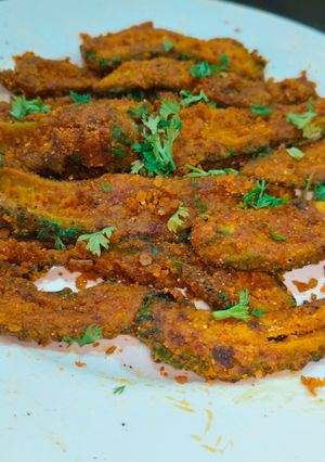 A picture of Healthy karela pakoda.