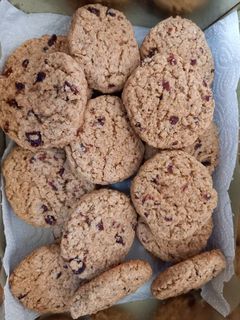 Áfonyás zabkeksz 💜🍪 🤎 recept fotója