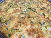 Una foto de quiche de calabacin