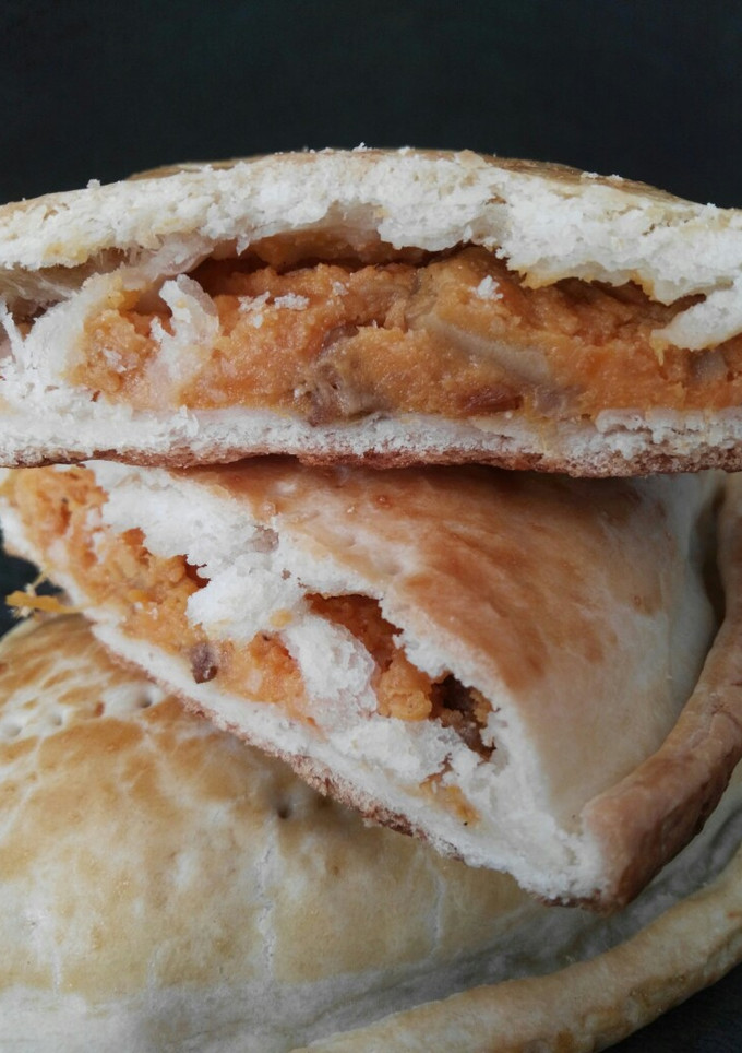 Una foto de Empanada de seitán y boniato