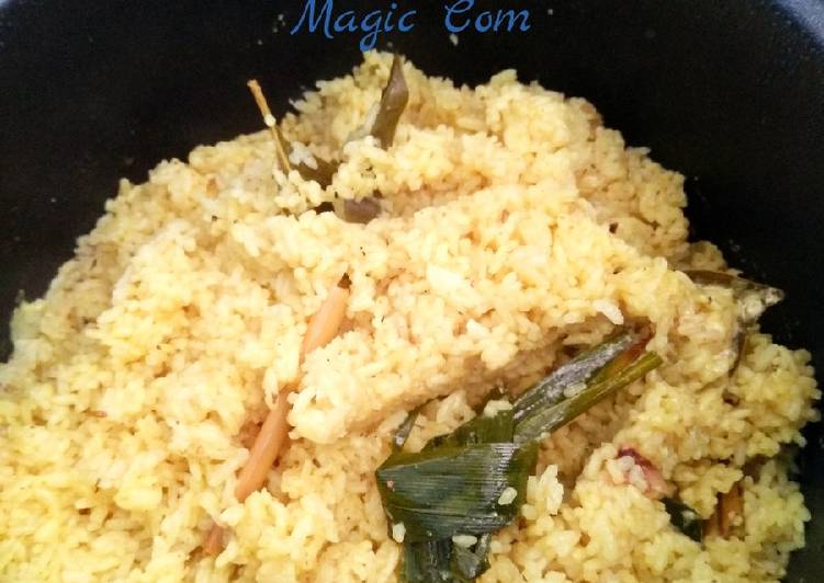 Cara masak Nasi Kuning Garam Masala Magic Com  Mudah