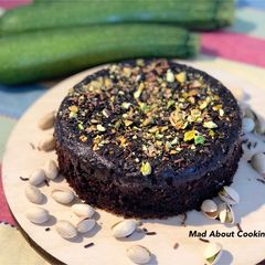 A picture of Zucchini Chocolate Cake | With Whole Wheat | Vegetable Chocolate Cake.