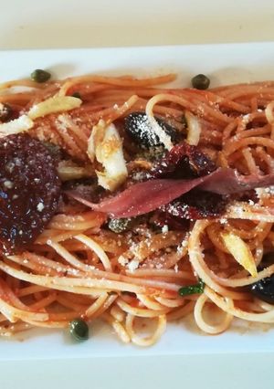 Una foto de Spaghetti a la Puttanesca