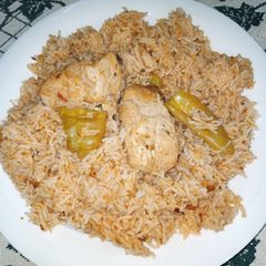 A picture of Tomato sauce Chilli Rice.