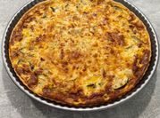 Una foto de quiche de puerro