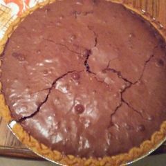 A picture of Almond Joy Brownie Pie.