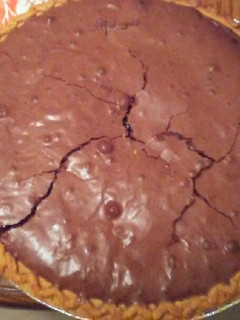A picture of Almond Joy Brownie Pie.