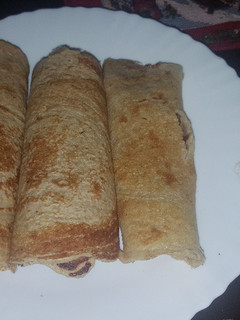A picture of Oat/ banana pancakes.
