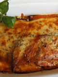 Gratinado de batatas, berenjenas y repollo dorado