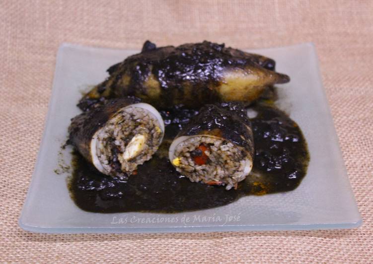 Pota rellena en su tinta