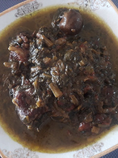 عکسی از دستور خورشت آلو اسفناج