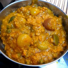 A picture of Raw Turmeric Subji.