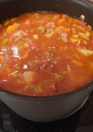 A picture of Hamburger Vegetable Soup.