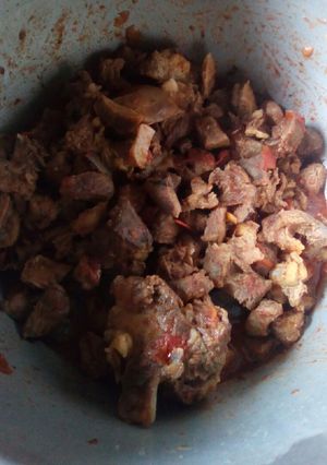 A picture of Beef fry#jikonichallenge.