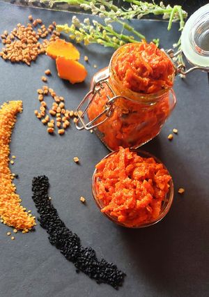 A picture of Haldi ka Achar/pickle.