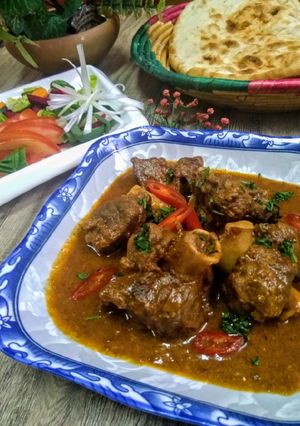 A picture of Mutton Roghan josh.