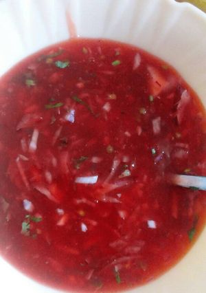 A picture of Kachumbari paste.