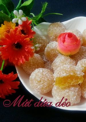 Hình của món Mứt Dứa Dẻo Viên.