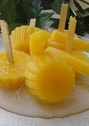 Una foto de Helado a pura naranja