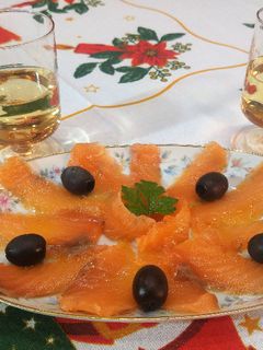 Una foto de Salmón marinado