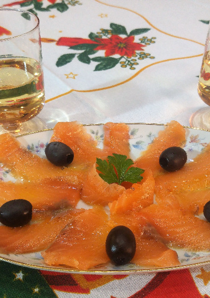 Una foto de Salmón marinado