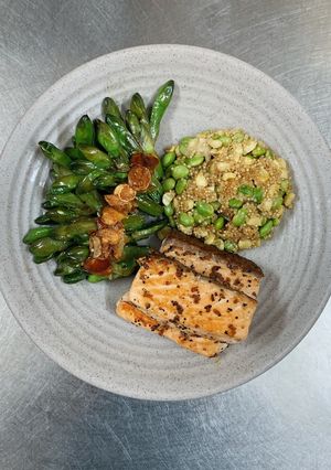 Hình của món Cá hồi cháy sốt rượu - cam [Eat clean - Lose weight].