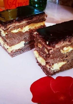 O poză a rețetei Prăjitură cu cremă de cacao și lapte praf.