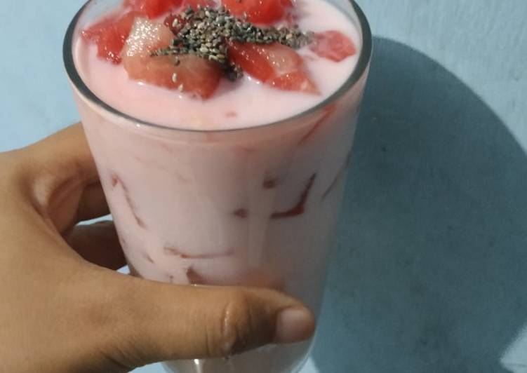 Bagaimana Membuat Watermelon Milk Ice, Enak Banget