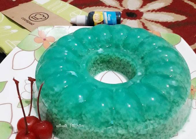 Mudah Banget Membuat Resep Puding lumut blue ocean