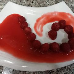 A picture of Raspberry glaze or sauce.