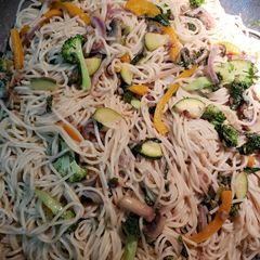 A picture of Anything goes pasta.