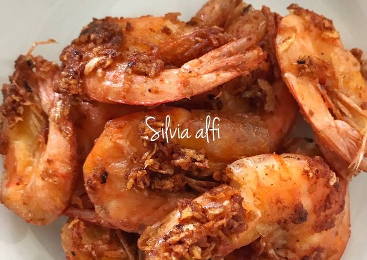 Resep Udang goreng bawang putih, Lezat
