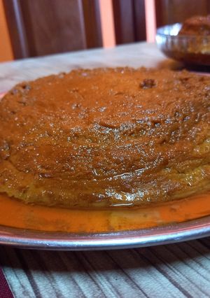 Una foto de Flan de dulce de leche casero