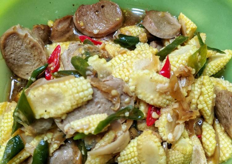 Resep Tumis Jagung Muda &amp; Bakso, Sempurna