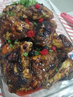 Una foto de Pollo en Salsa de Frutos Rojos