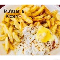 Chips with omelet egg 🍳 A picture of Chips with omelet egg 🍳.