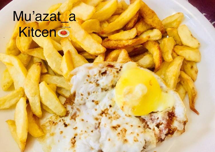 Chips with omelet egg 🍳