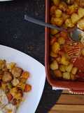 Lombos de pescada assados com legumes