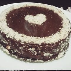 A picture of Eggless Chocolate  whole wheat flour cake.