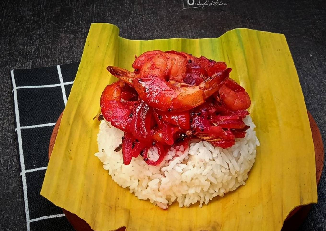 Sego sambel udang buah naga