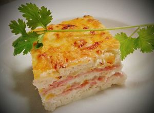 Una foto de Pastel croque-monsieur