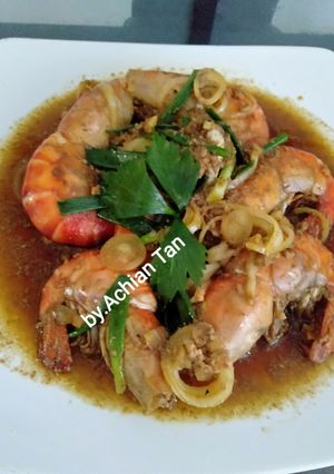 Foto resep Udang masak kecap simpel