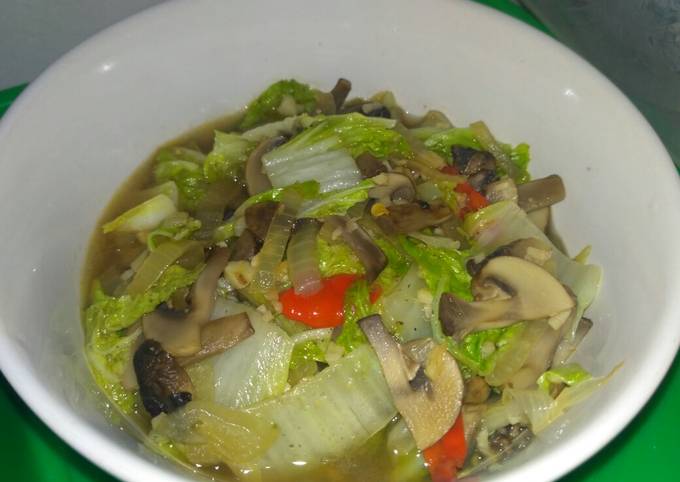 Resep Cah Sawi Putih And Jamur Kancing Oleh Apriscaliany Enggar Dewanti