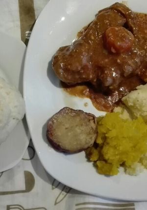 A picture of Brisket stew for supper.